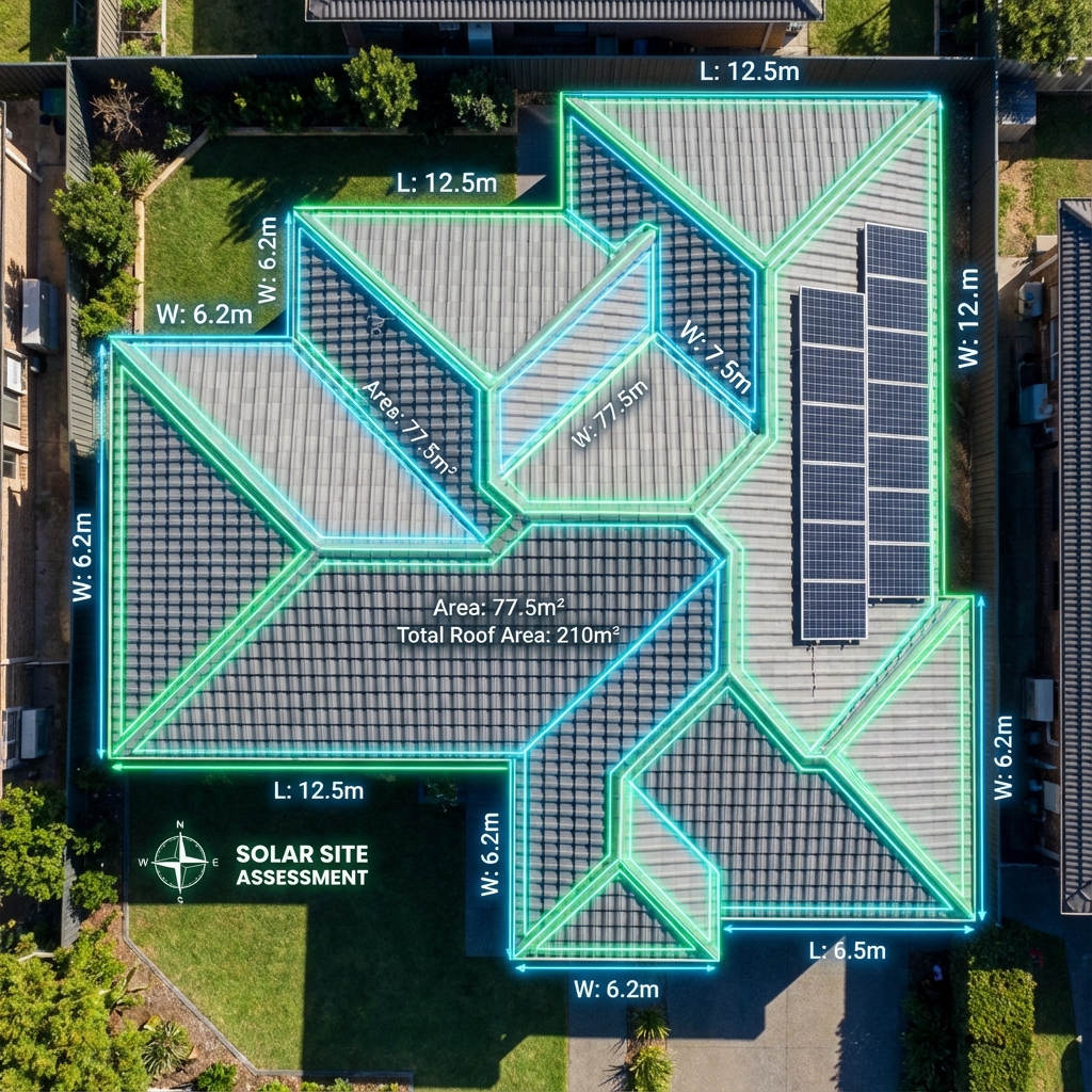 Digitales Dachaufmaß Drohne Solarplanung